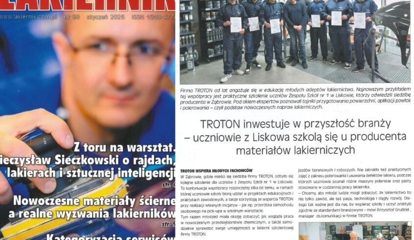 O nas! – w najnowszym wydaniu branżowego magazynu „Lakiernik”!